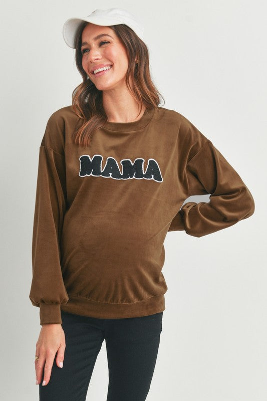 “Mama” Velvet Sweatshirt