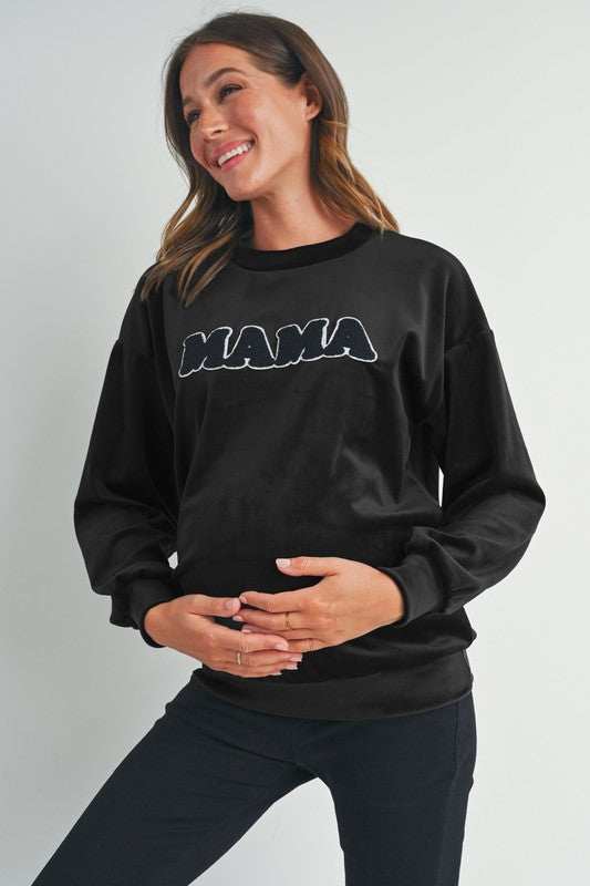 “Mama” Velvet Sweatshirt