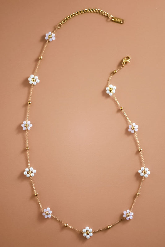 Dainty Flower Charm Necklace