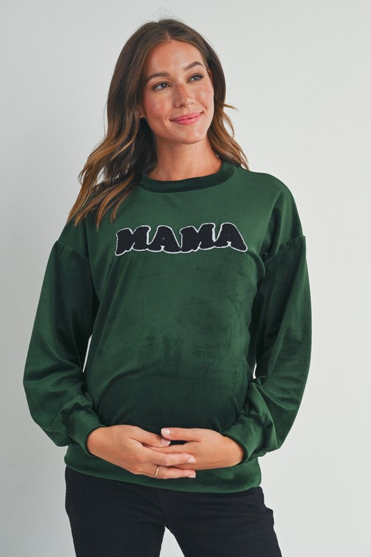 “Mama” Velvet Sweatshirt