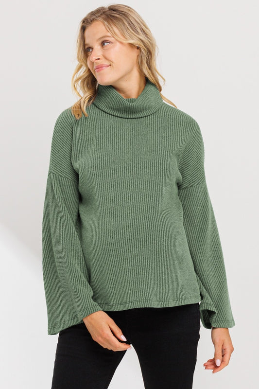 Faye Maternity Sweater – Olive