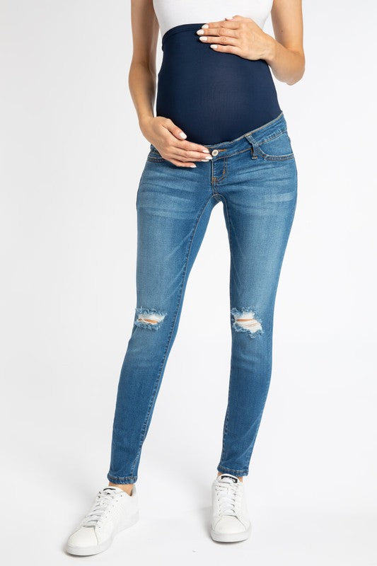 Callie Belly Panel Skinny Jeans