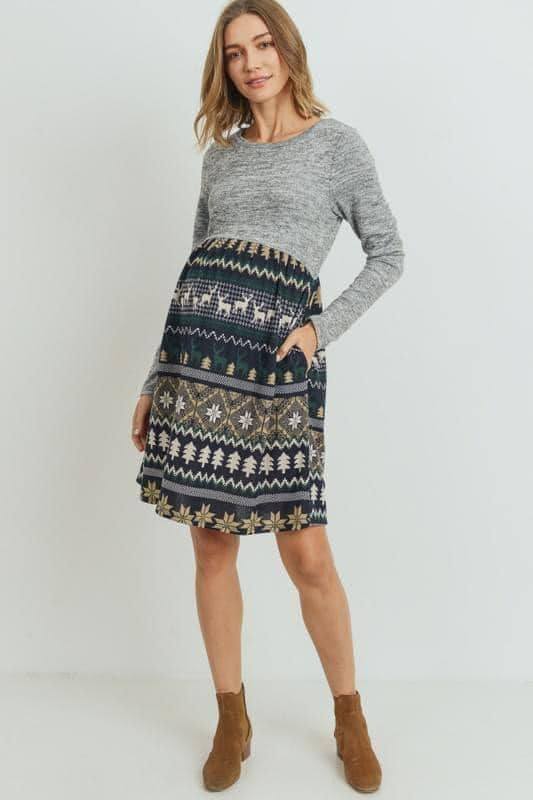 Morgan Maternity Holiday Dress